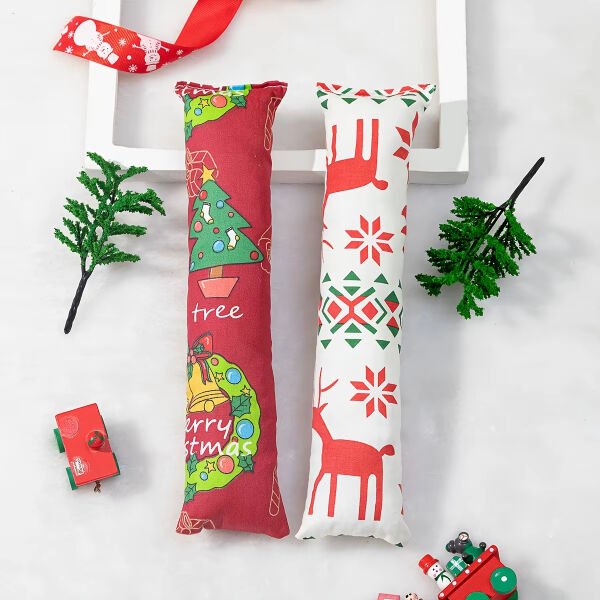 Yılbaşı Konseptli Hışırtılı Bez Kedi Oyuncağı Çok Fonksiyonel Ürün