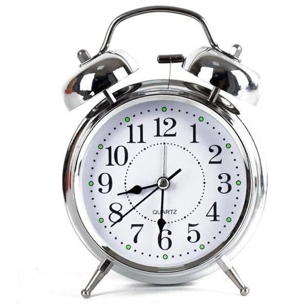Gümüş Renk Metal Çalar Masa Saati Şık Tasarımlı Fonksiyonel Ürün