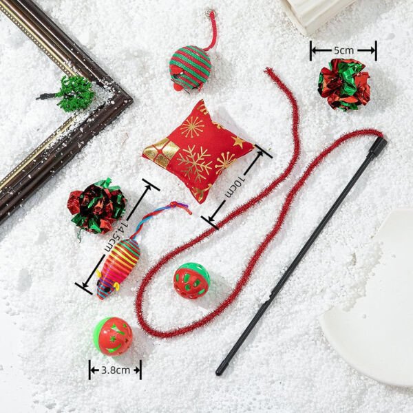 Yılbaşı Konseptli Kedi Oyuncak Seti Çok Fonksiyonel Ürün