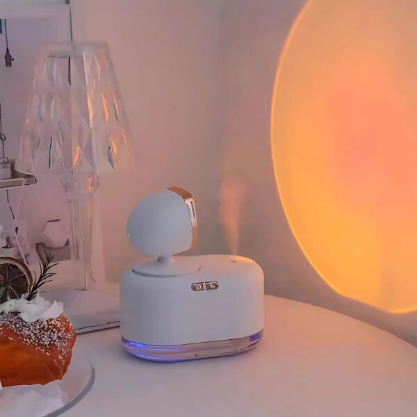 Gün Batımı Lambalı Hava Nemlendiricisi Şık Tasarımlı Fonksiyonel Ürün