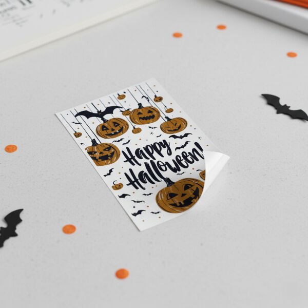 Halloween Temalı Balkabaklı Duvar Sticker Seti Şık Tasarımlı Fonksiyonel Ürün