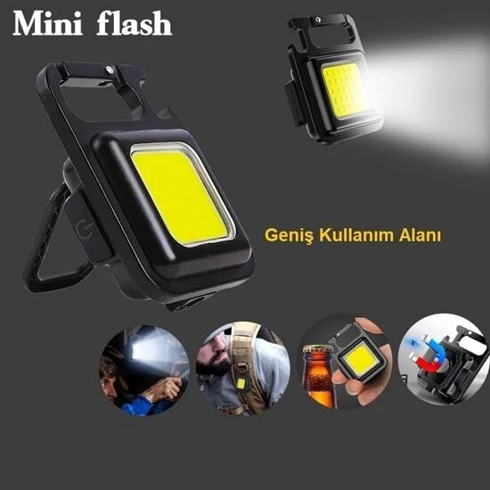 30 Ledli  Mıknatıslı Mini Anahtarlık Flash Kamp Lambası Şık Tasarımlı Fonksiyonel Ürün