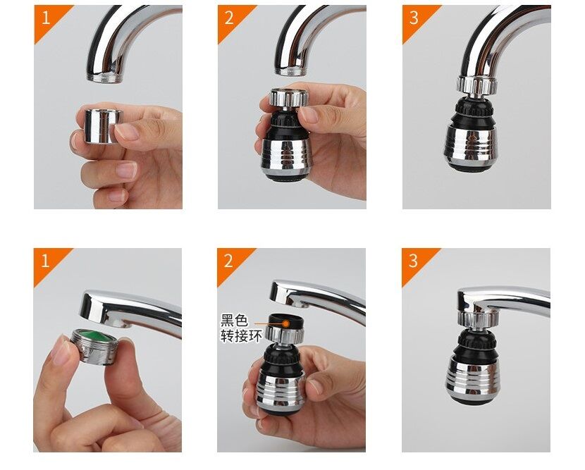 Su Tasarruflu 2 Modlu Musluk Başlığı Kısa Şık Tasarımlı Fonksiyonel Ürün