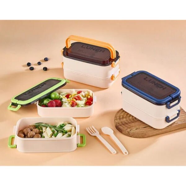 İki Katlı Beslenme Kutusu Şık Tasarımlı Fonksiyonel Ürün