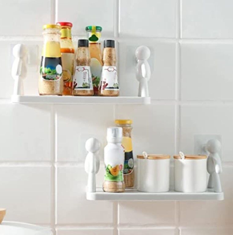 İnsan Figürlü Yapışkanlı Çok Amaçlı Duvar Rafı Şık Tasarımlı Fonksiyonel Ürün