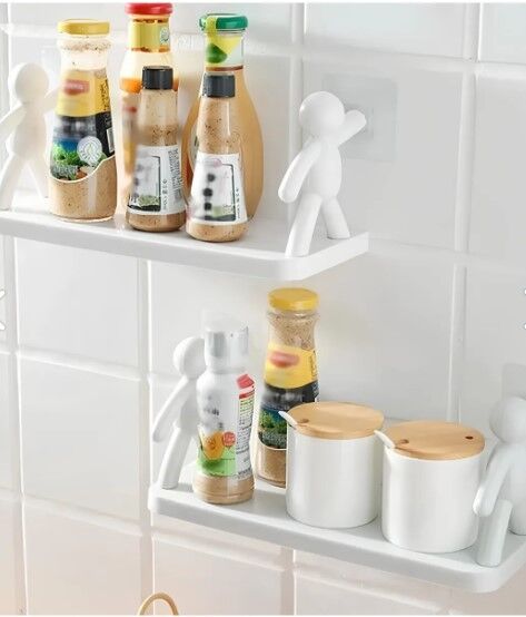 İnsan Figürlü Yapışkanlı Çok Amaçlı Duvar Rafı Şık Tasarımlı Fonksiyonel Ürün