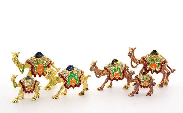 Swarovski Taşlı 3'lü Deve Seti Model 1 Şık Tasarımlı Fonksiyonel Ürün