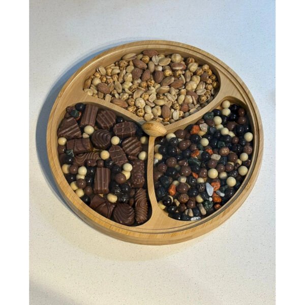 Kapaklı 3 Bölmeli Çerezlik Şık Tasarımlı Fonksiyonel Ürün