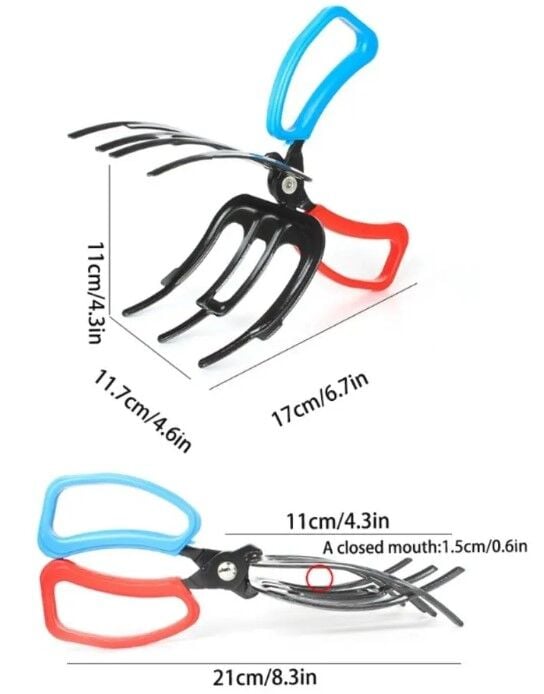 3 Pençeli 11 cm Balık Sabitleyici Maşa Şık Tasarımlı Fonksiyonel Ürün