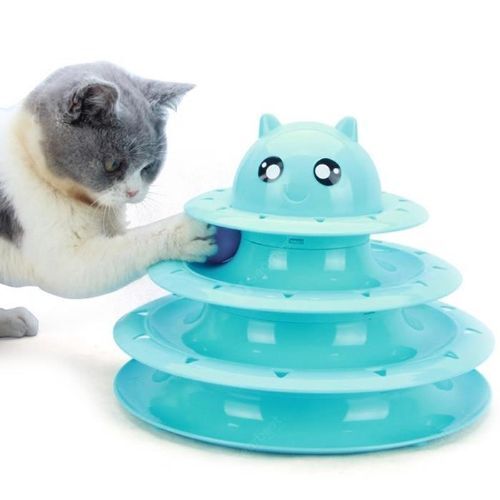 3 Katlı Kedi Oyuncağı Turntable Cat Toy Şık Tasarımlı Fonksiyonel Ürün