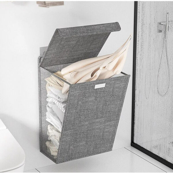 Katlanabilir Asılabilir Kirli Çamaşır Sepeti Şık Tasarımlı Fonksiyonel Ürün