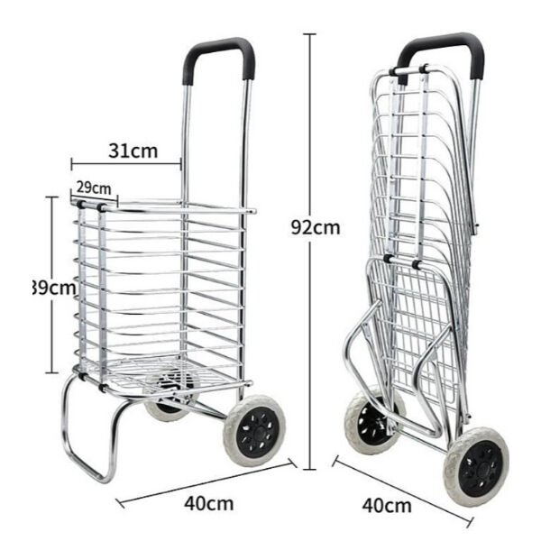 Katlanabilir Taşınabilir Alışveriş ve Taşıma  Arabası Şık Tasarımlı Fonksiyonel Ürün