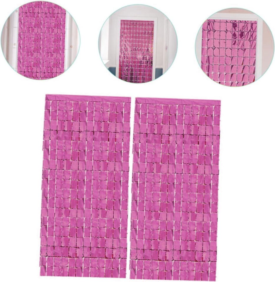 Ekstra Metalize Rose Gold Disko Kapı Perdesi Şık Tasarımlı Fonksiyonel Ürün