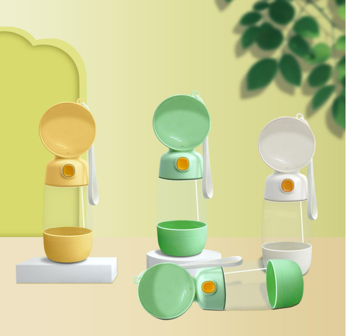 Taşınabilir Evcil Hayvan Mama Hazneli Su Matarası Şık Tasarımlı Fonksiyonel Ürün