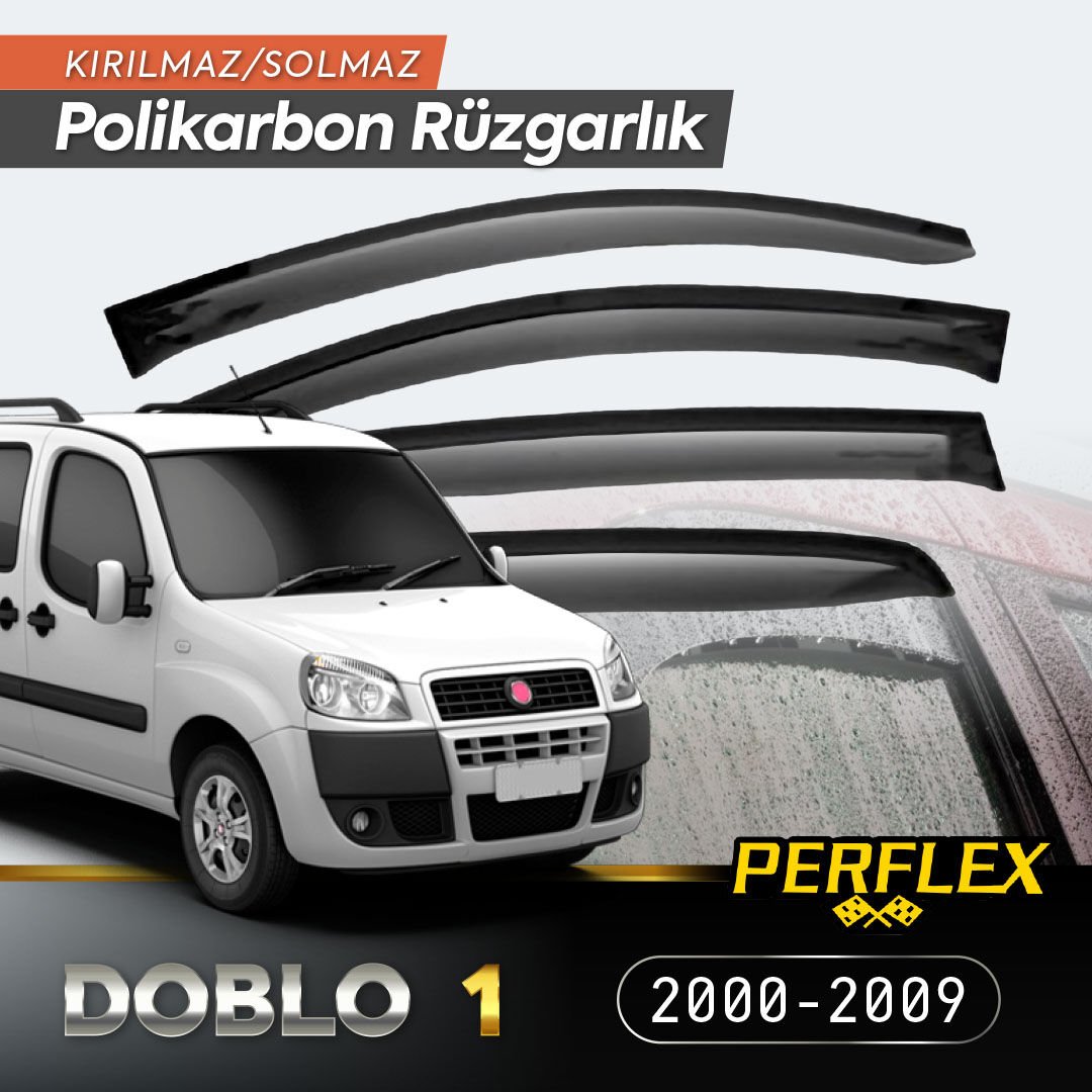 Fiat Doblo 1 2000-2009 Cam Rüzgarlığı V2 Düz Şık Tasarımlı Fonksiyonel Ürün