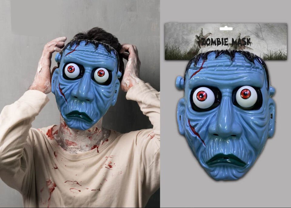 Frankenstein Temalı Sallanan Oynar Gözlü Maske Şık Tasarımlı Fonksiyonel Ürün