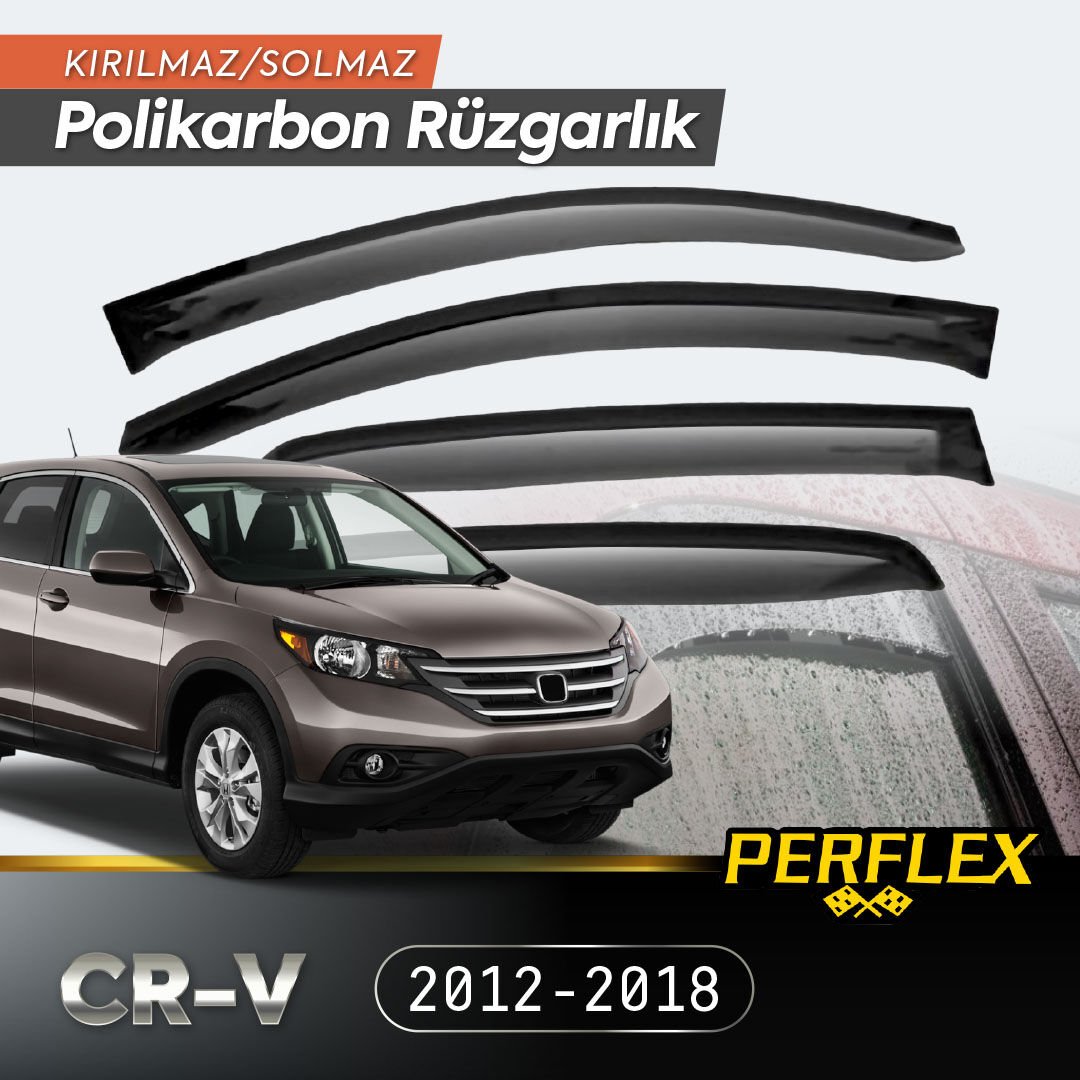 Honda CR-V 2012-2018 Cam Rüzgarlığı V2 Düz Şık Tasarımlı Fonksiyonel Ürün