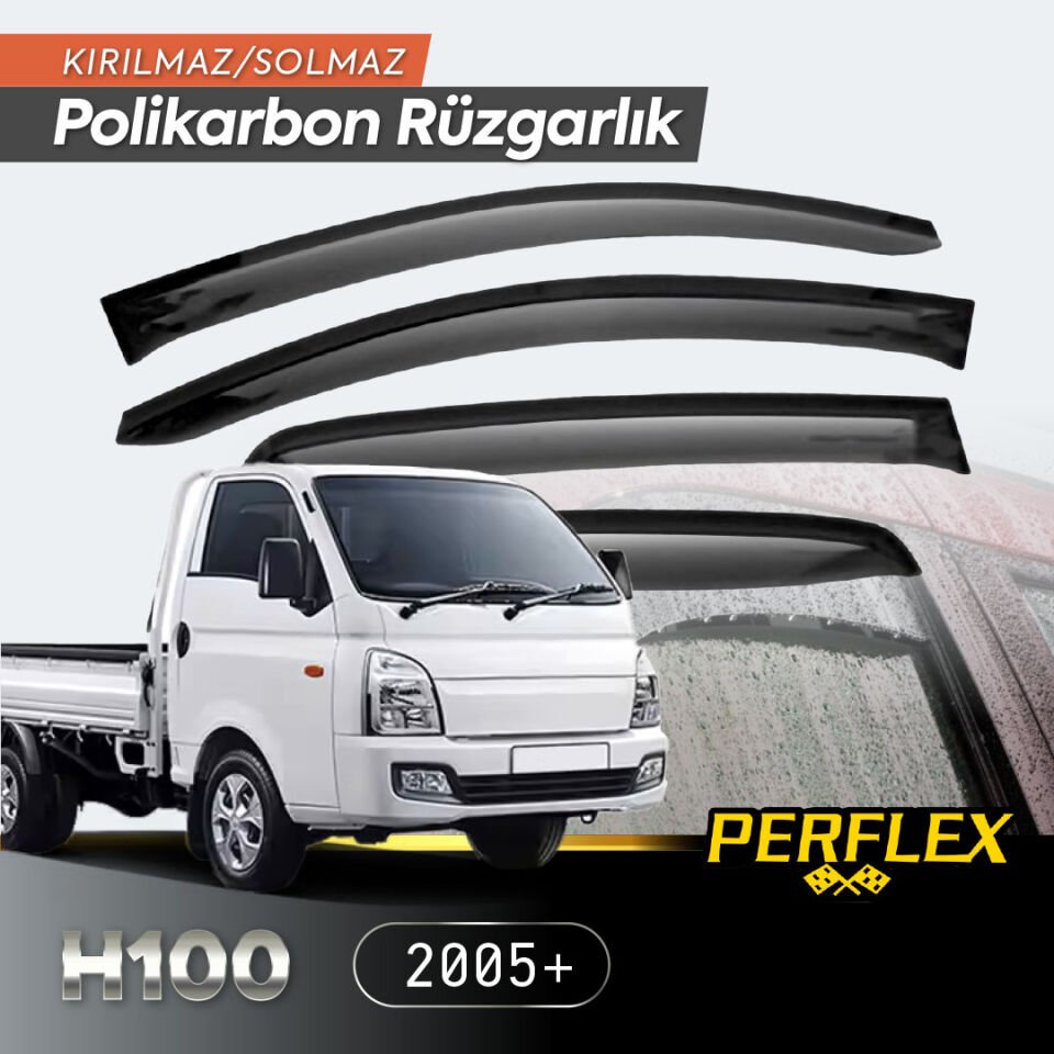 Hyundai H100 Kamyonet 2005+ Cam Rüzgarlığı V2 Mugen Şık Tasarımlı Fonksiyonel Ürün