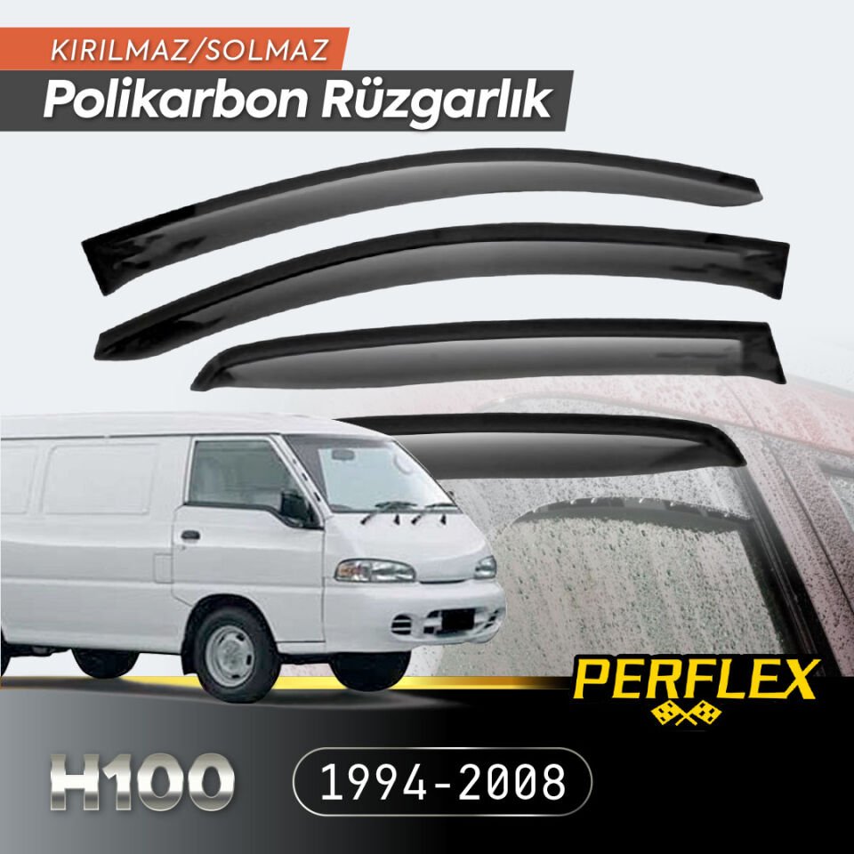 Hyundai H100 Minibüs 1994-2008 Cam Rüzgarlığı V2 Düz Şık Tasarımlı Fonksiyonel Ürün