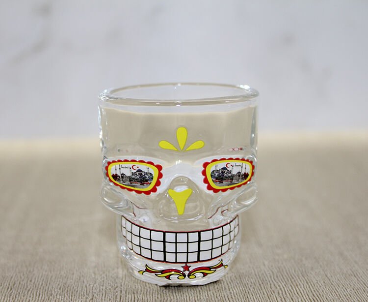 İstanbul Temalı Cam Kurukafa Shot Bardak Şık Tasarımlı Fonksiyonel Ürün