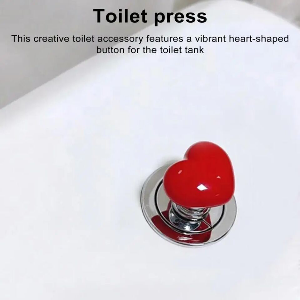 Klozet Sifon Tuşu Kalp Tasarımlı Şık Tasarımlı Fonksiyonel Ürün