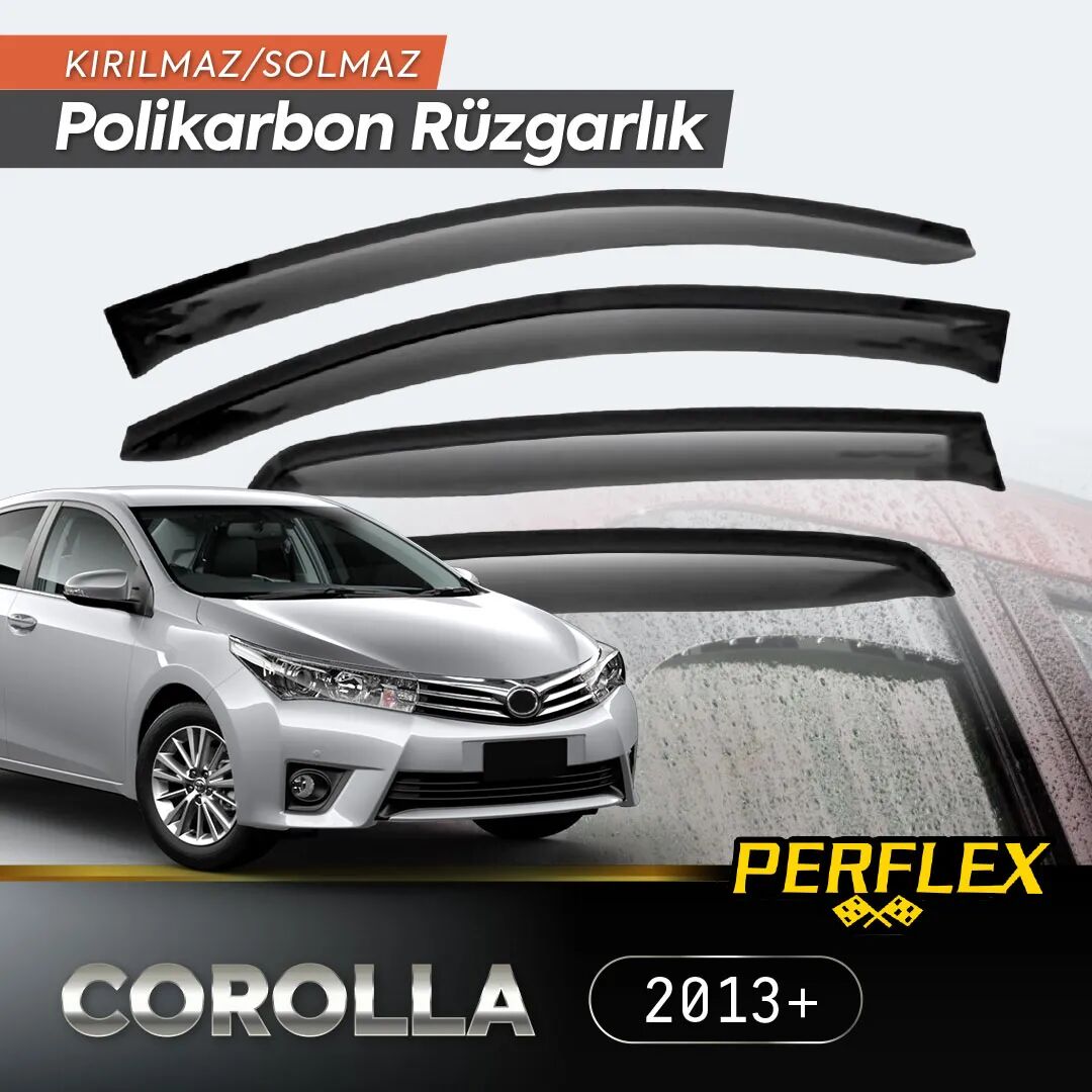 Perflex Polikarbon Kırılmaz Rüzgarlık V2 Mugen Toyota Corolla 2013+ Şık Tasarımlı Fonksiyonel Ürün