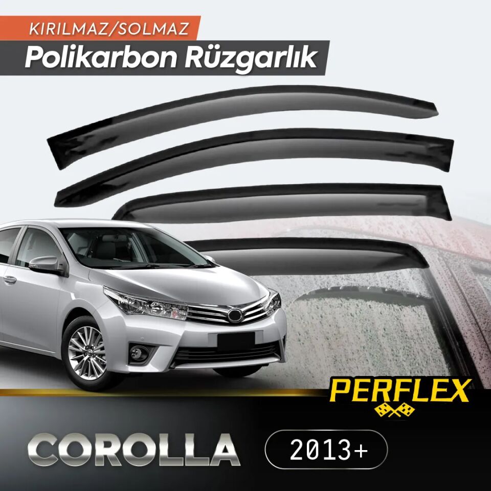 Perflex Polikarbon Kırılmaz Rüzgarlık V2 Mugen Toyota Corolla 2013+ Şık Tasarımlı Fonksiyonel Ürün