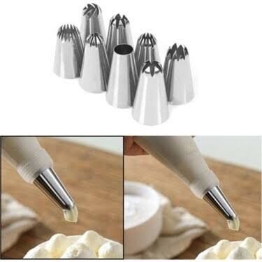 Krema Sıkma Seti 10 Parça Şık Tasarımlı Fonksiyonel Ürün