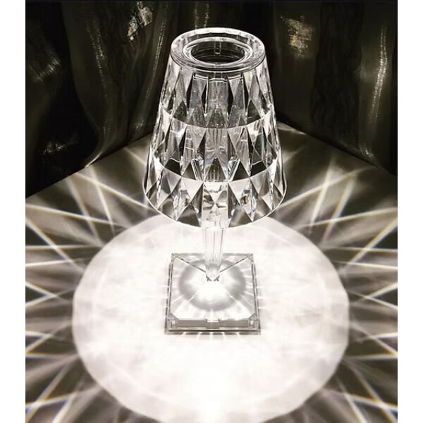 Kristal Abajur LED Kumandalı Ve Dokunmatik Masa Lambası Şık Tasarımlı Fonksiyonel Ürün
