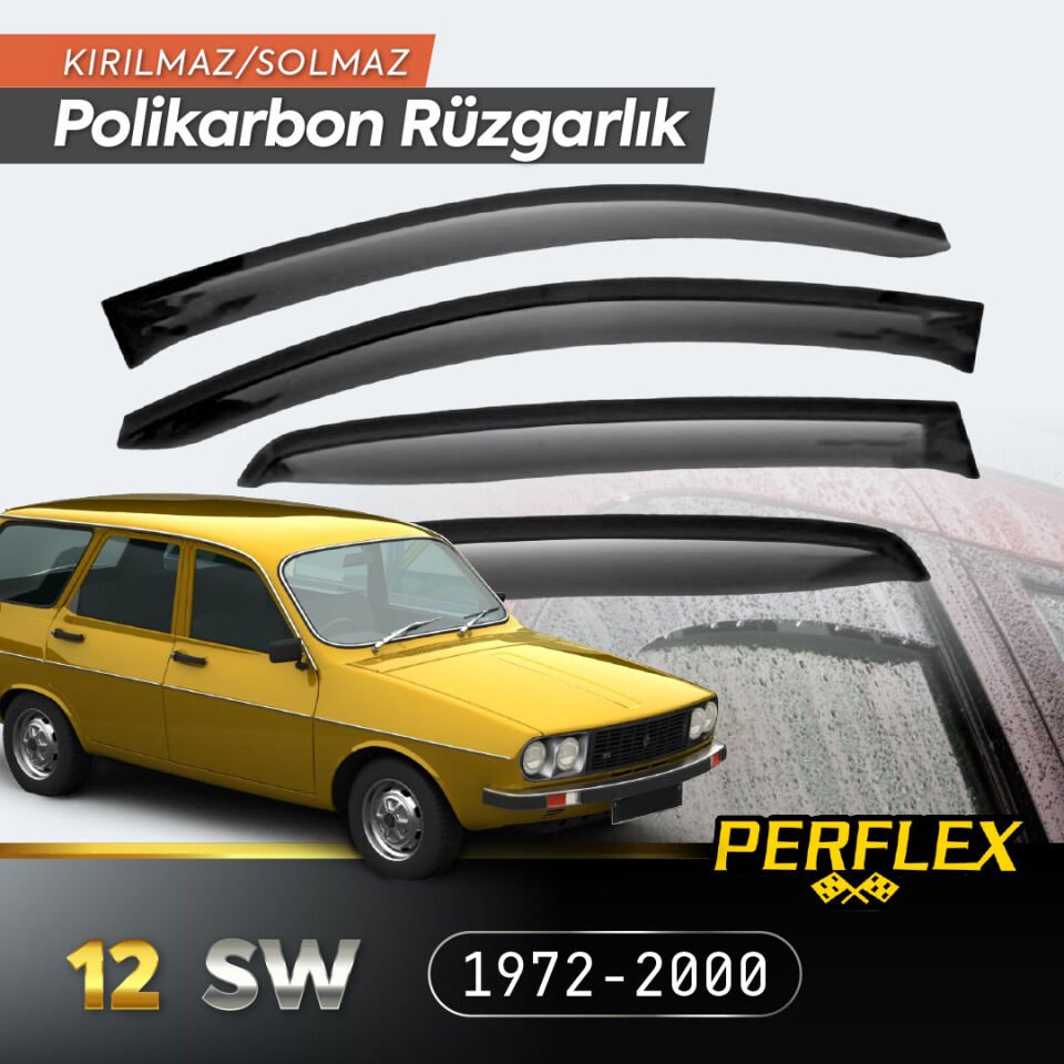 Renault 12 SW 1972-2000 Cam Rüzgarlığı V2 Mugen Şık Tasarımlı Fonksiyonel Ürün