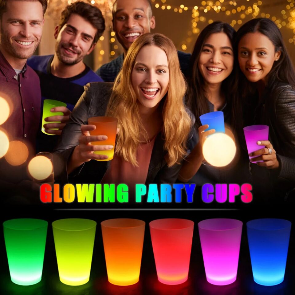 Glow Partisi Bardakları 6 Renk 6 Adet Şık Tasarımlı Fonksiyonel Ürün