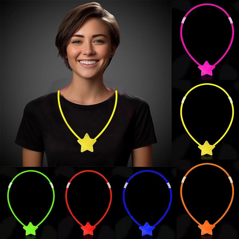 Glow Stick Yıldız Kolye Şık Tasarımlı Fonksiyonel Ürün