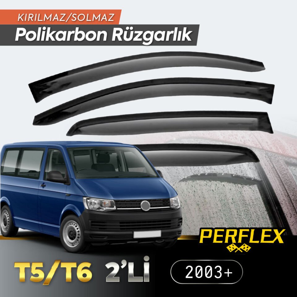 VW T5/T6 2'li 2003+ Cam Rüzgarlığı V2 Mugen Şık Tasarımlı Fonksiyonel Ürün