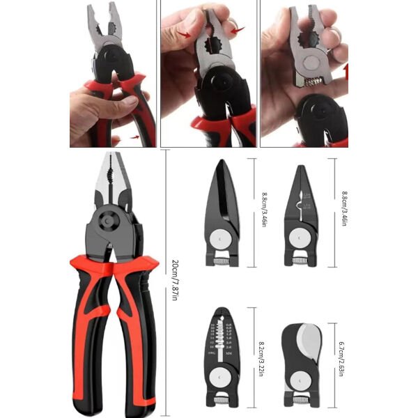 5 Başlıklı Pense Seti Şık Tasarımlı Fonksiyonel Ürün