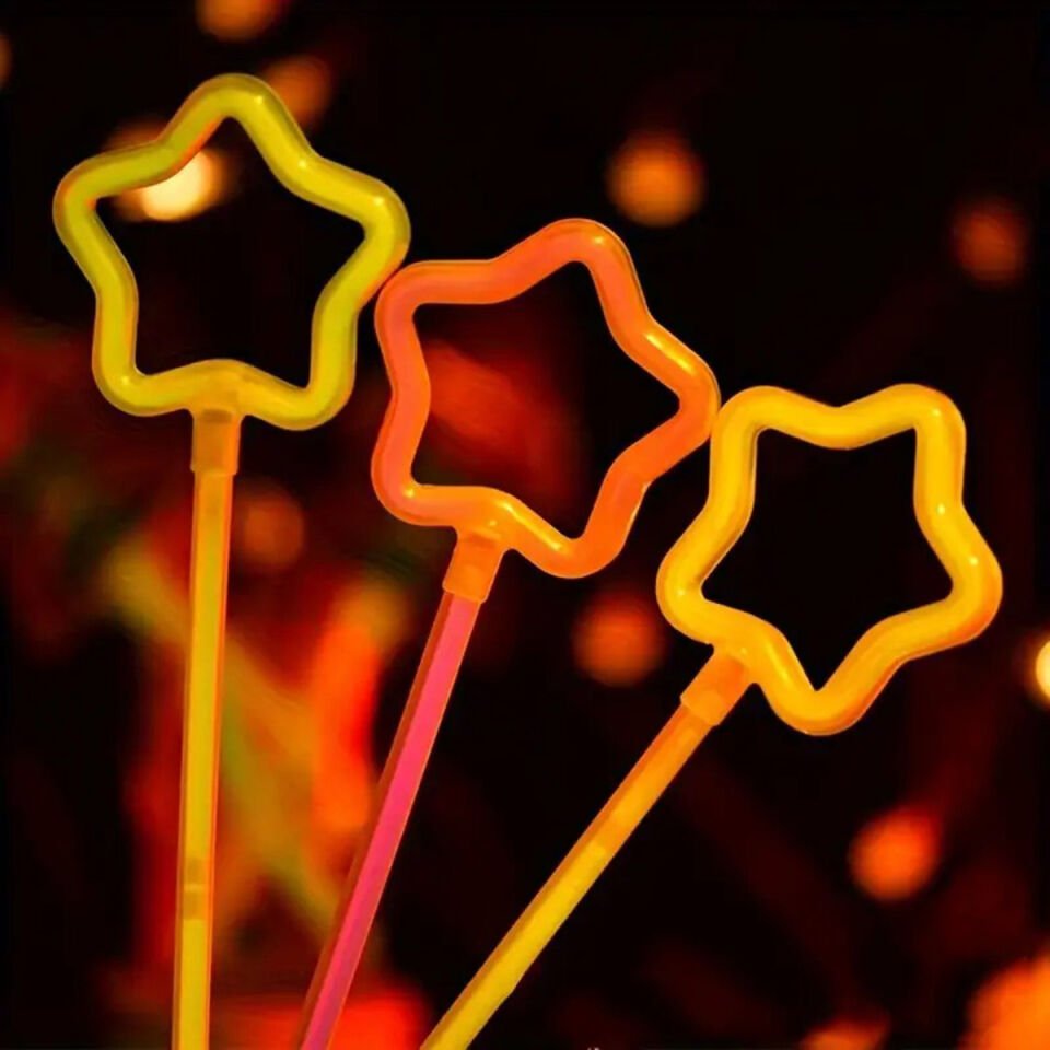 Glow Yıldız Asa 6 Renk 6 Adet Şık Tasarımlı Fonksiyonel Ürün