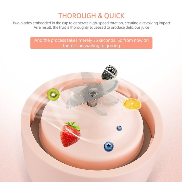 Taşınabilir Şarj Edilebilir Meyve Sıkacağı Şık Tasarımlı Fonksiyonel Ürün