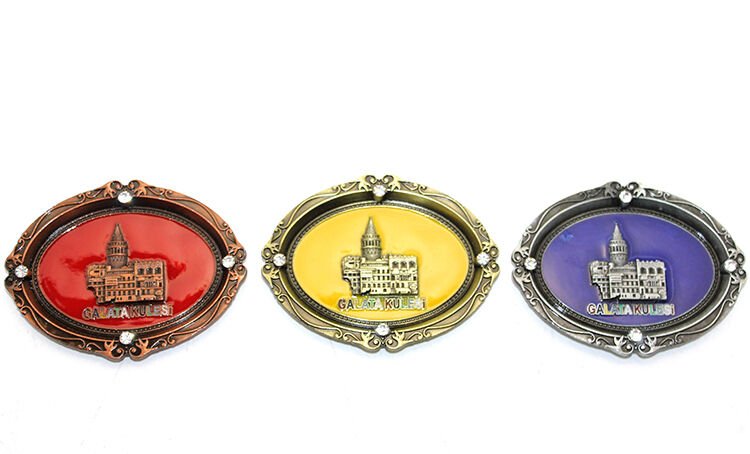 İstanbul Temalı Metal Magnet Galata Kulesi Kabartmalı Şık Tasarımlı Fonksiyonel Ürün