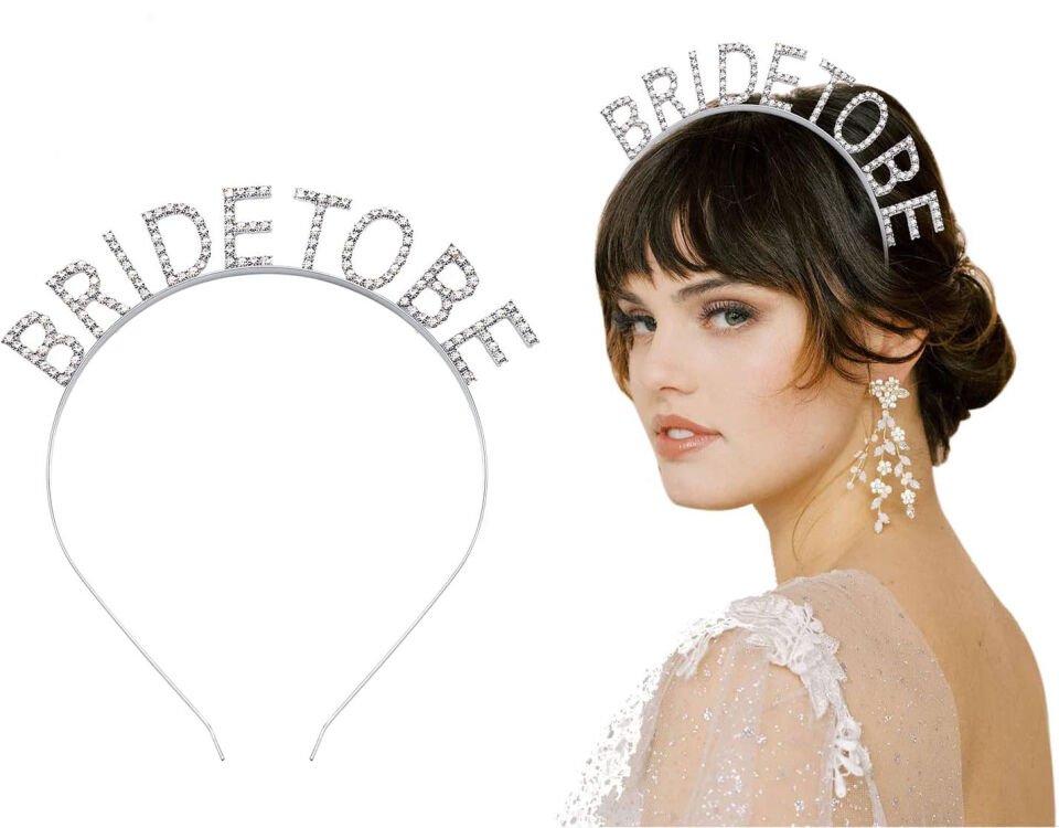 Gümüş Kaplama Kristal Taşlı Bride To Be Gelin Tacı Şık Tasarımlı Fonksiyonel Ürün