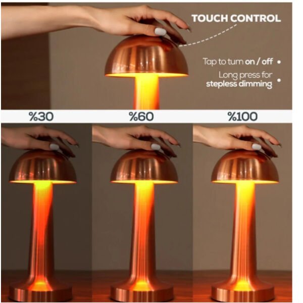 Mantar Dokunmatik LED Masa Lambası Şık Tasarımlı Fonksiyonel Ürün