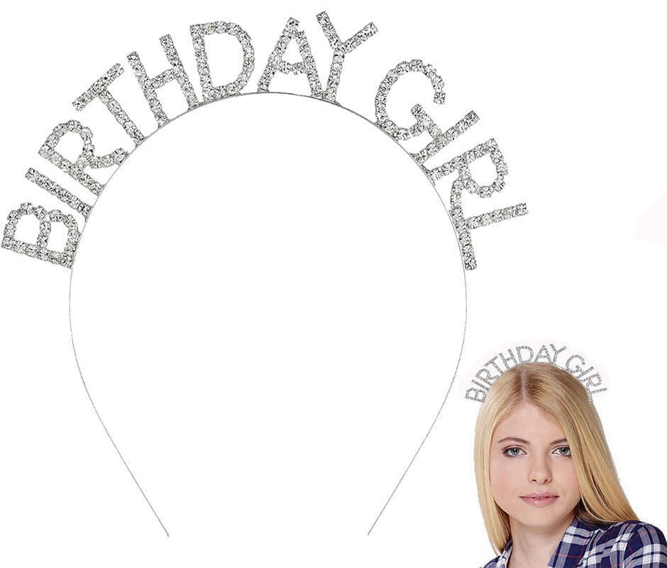 Gümüş Kristal Taşlı Birthday Girl Tacı Şık Tasarımlı Fonksiyonel Ürün