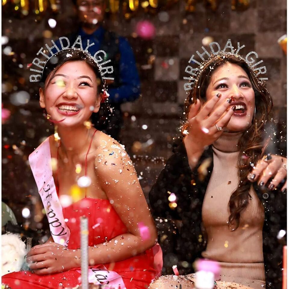 Gümüş Kristal Taşlı Birthday Girl Tacı Şık Tasarımlı Fonksiyonel Ürün