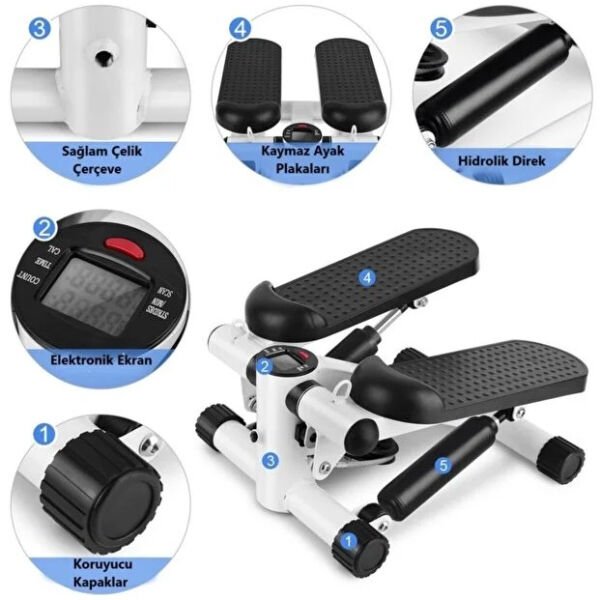 Direnç Lastikli Mini Stepper Egzersiz Aleti