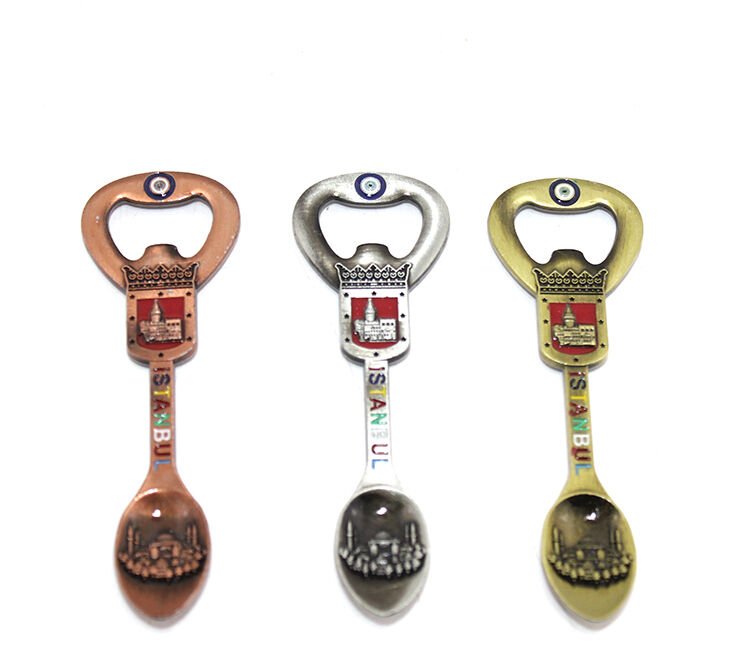 İstanbul Temalı Metal Magnet Ve Açacak Kaşık Tasarımlı Şık Tasarımlı Fonksiyonel Ürün