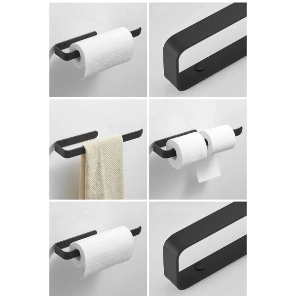 Metal Mat Siyah Havluluk Şık Tasarımlı Fonksiyonel Ürün