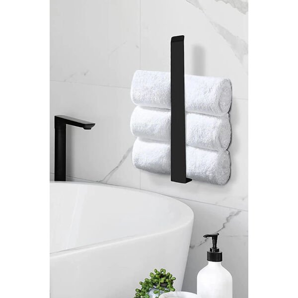 Metal Mat Siyah Havluluk Şık Tasarımlı Fonksiyonel Ürün