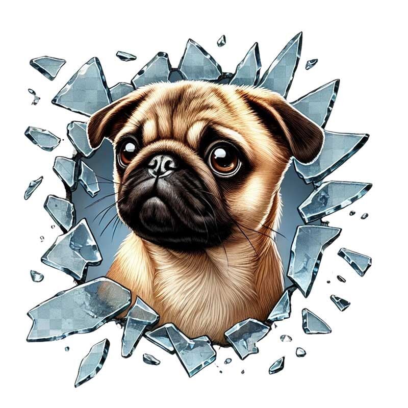 Fulcar French Bulldog Araç Stickerı Şık Tasarımlı Fonksiyonel Ürün
