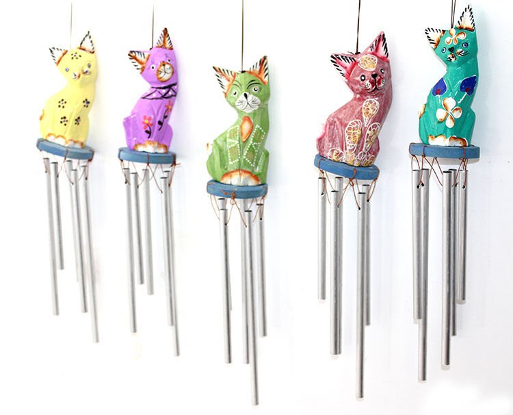 Üstü Ahşap Altı Metal Rüzgar Çanı Şık Tasarımlı Fonksiyonel Ürün