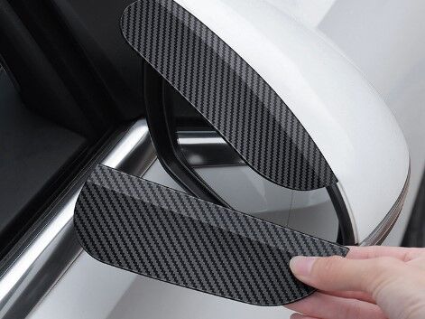 Araba Ayna Yağmur Koruyucu Siper Karbon Desenli Şık Tasarımlı Fonksiyonel Ürün