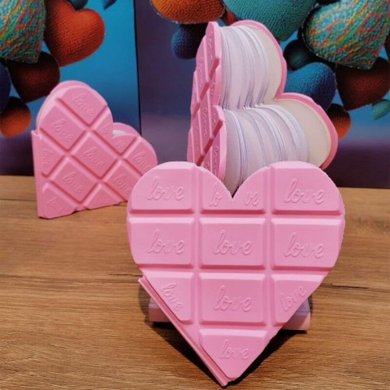 Kalpli Çikolata Not Defteri Pembe Renk Şık Tasarımlı Fonksiyonel Ürün