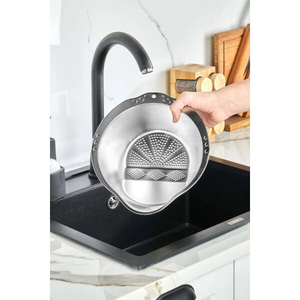 Paslanmaz Çelik Pirinç Süzgeci Şık Tasarımlı Fonksiyonel Ürün
